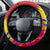 Kiribati Independence Day Steering Wheel Cover Kiribati Map With Flag Color