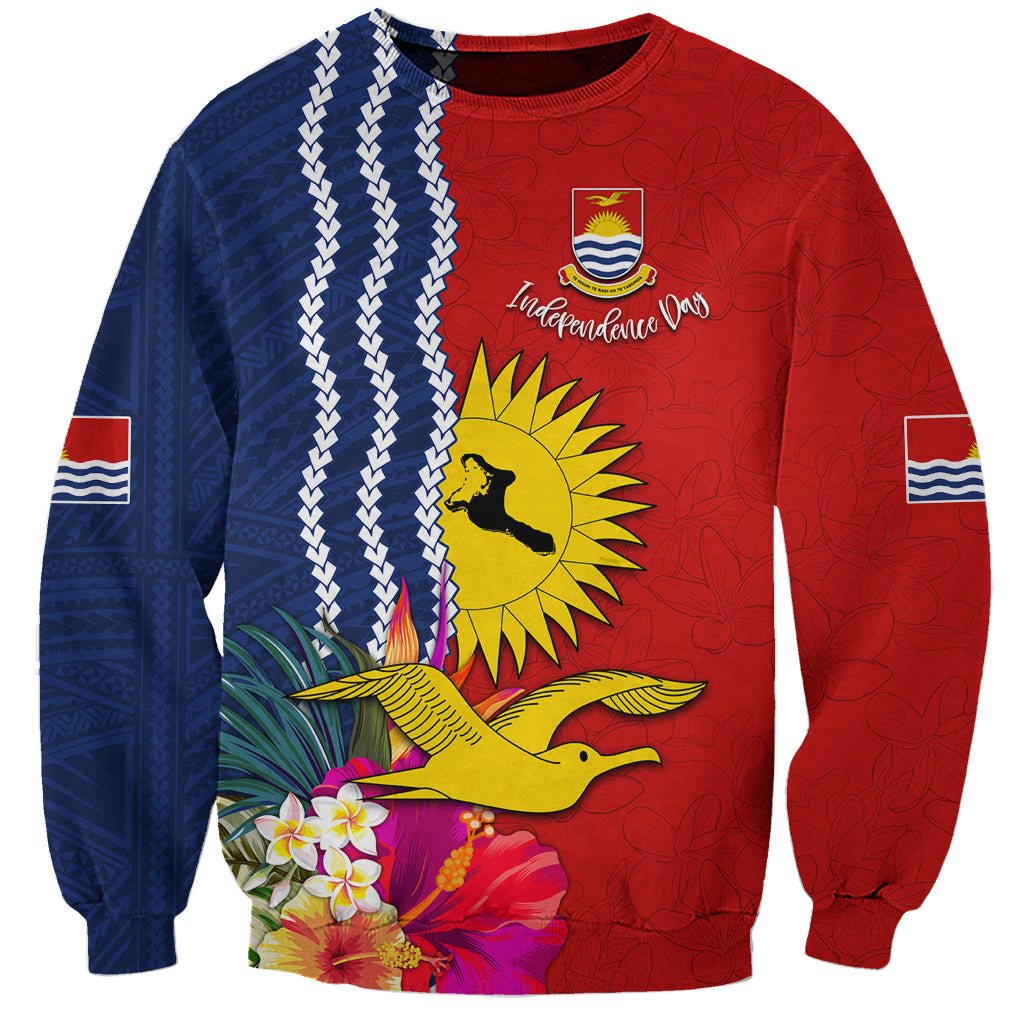 Kiribati Independence Day Sweatshirt Kiribati Map With Flag Color