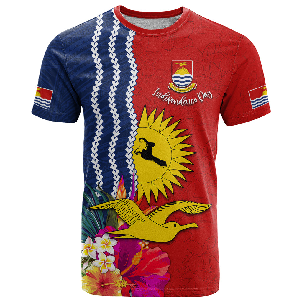 Kiribati Independence Day T Shirt Kiribati Map With Flag Color