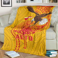 American Samoa Fautasi Race Blanket Aeto Pago Pago with Eagle Samoan Tribal Patterns