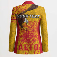 Personalized American Samoa Fautasi Race Blazer Aeto Pago Pago with Eagle Samoan Tribal Patterns