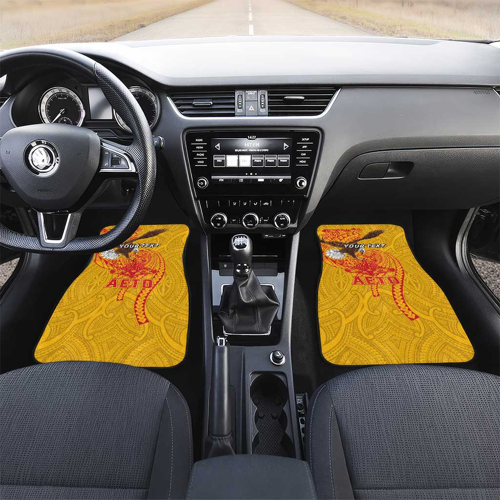 Personalized American Samoa Fautasi Race Car Mats Aeto Pago Pago with Eagle Samoan Tribal Patterns