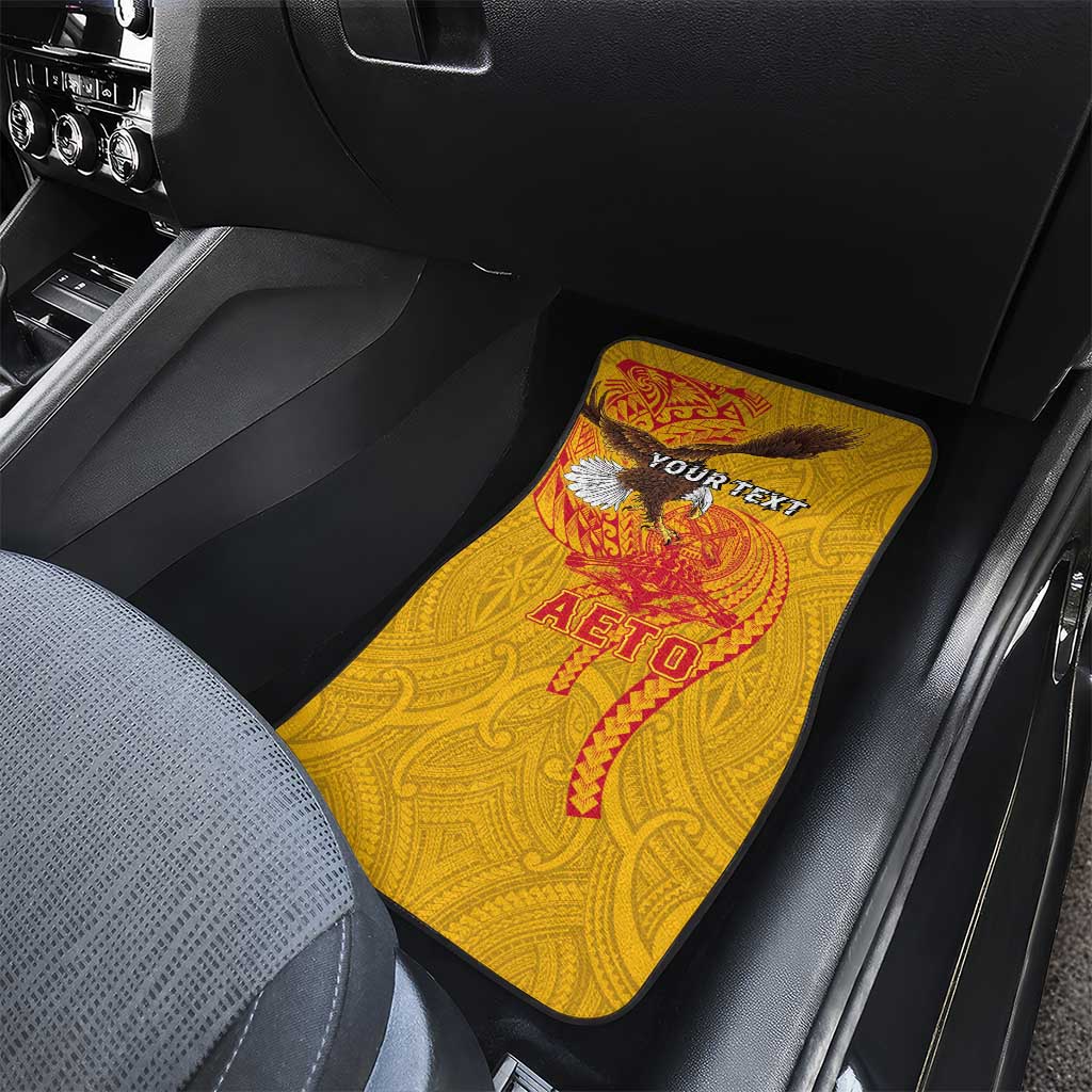 Personalized American Samoa Fautasi Race Car Mats Aeto Pago Pago with Eagle Samoan Tribal Patterns