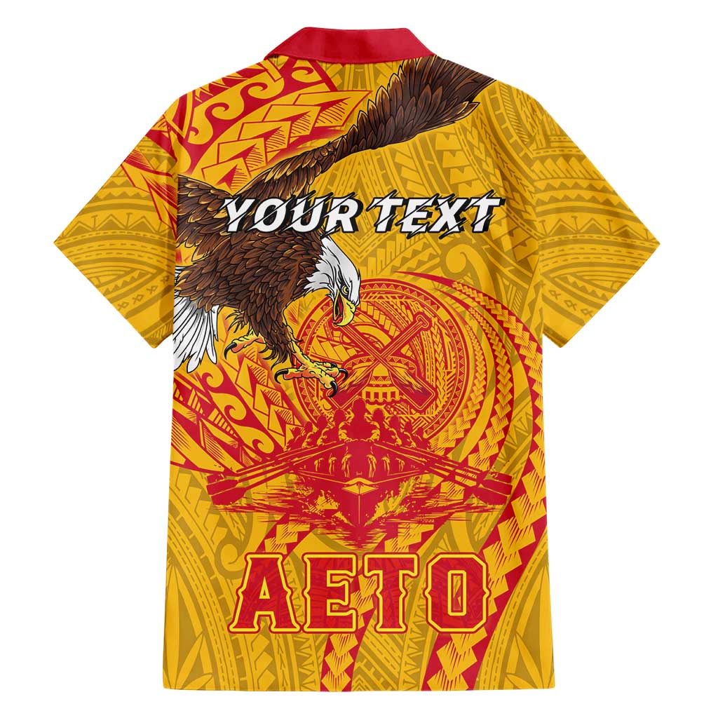 Personalized American Samoa Fautasi Race Family Matching Mermaid Dress and Hawaiian Shirt Aeto Pago Pago with Eagle Samoan Tribal Patterns LT03 - Polynesian Pride