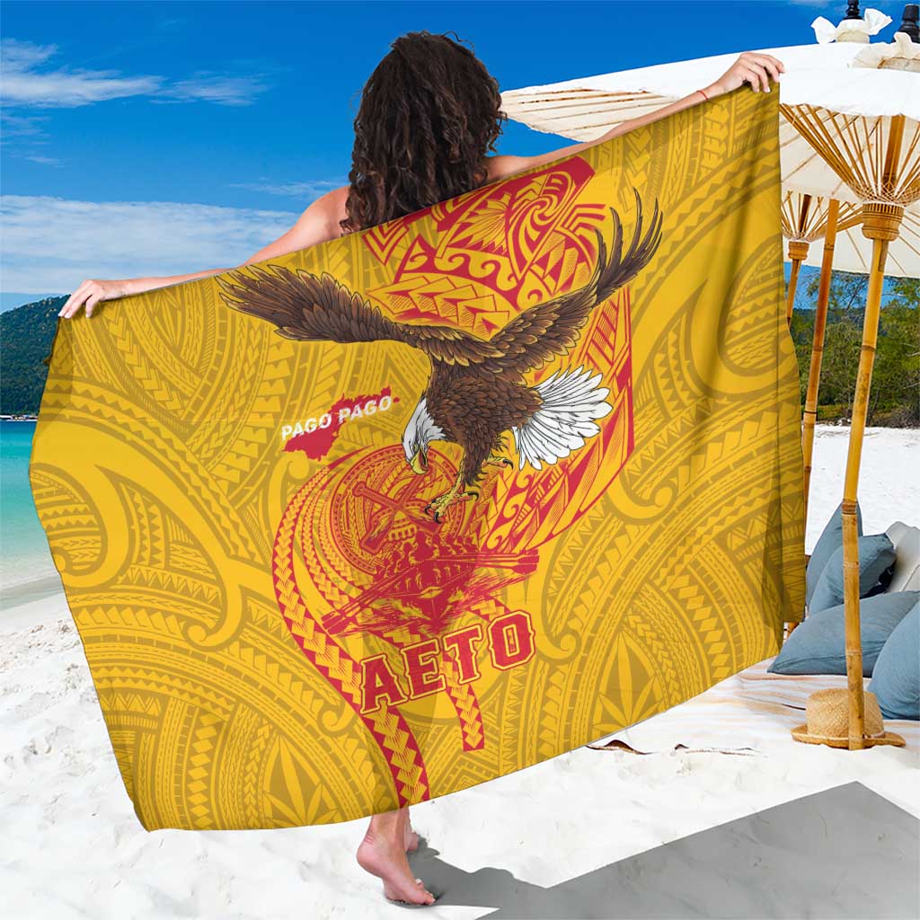 American Samoa Fautasi Race Sarong Aeto Pago Pago with Eagle Samoan Tribal Patterns