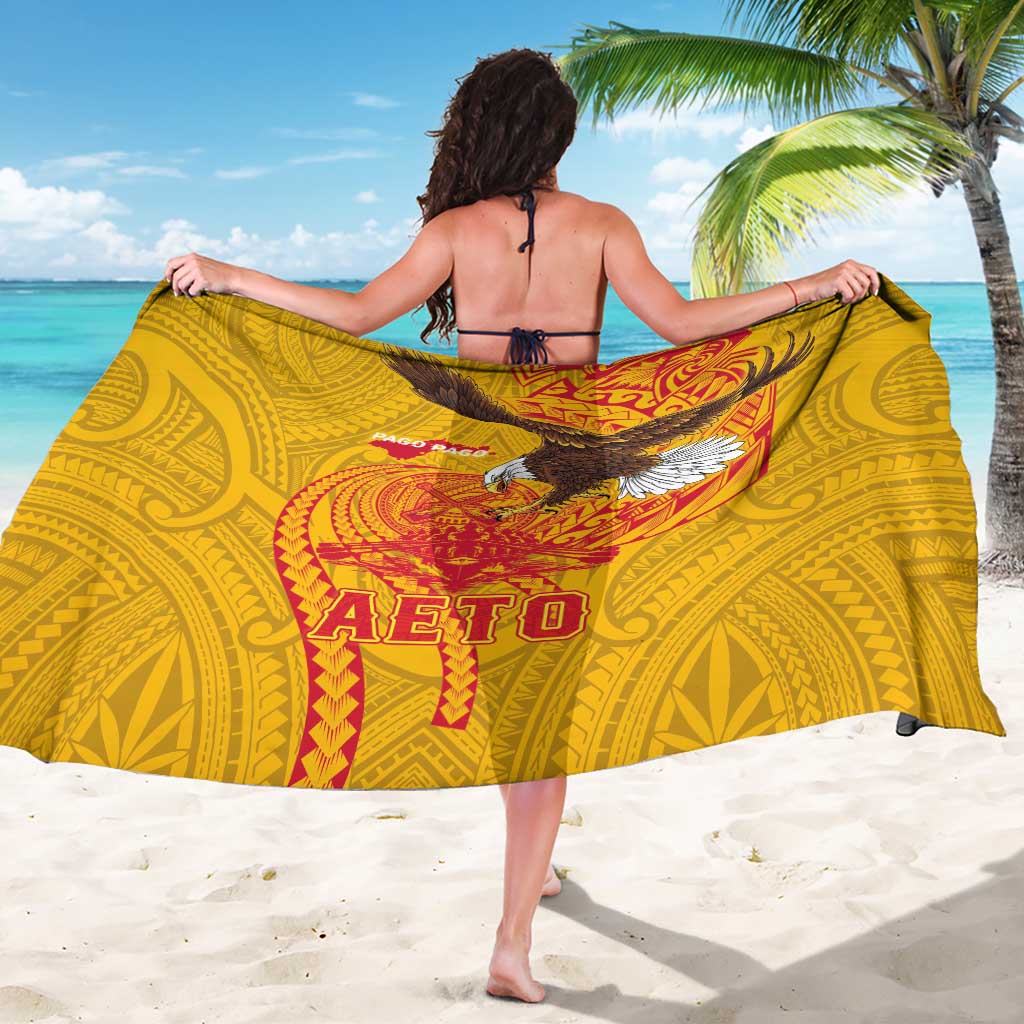 American Samoa Fautasi Race Sarong Aeto Pago Pago with Eagle Samoan Tribal Patterns