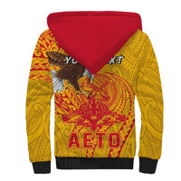 Personalized American Samoa Fautasi Race Sherpa Hoodie Aeto Pago Pago with Eagle Samoan Tribal Patterns