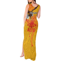 Personalized American Samoa Fautasi Race Tank Maxi Dress Aeto Pago Pago with Eagle Samoan Tribal Patterns