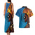 Fiji and Australia Together Couples Matching Tank Maxi Dress and Hawaiian Shirt Tapa Tribal Tattoo mix Aboriginal Pattern