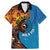 Fiji and Australia Together Family Matching Mermaid Dress and Hawaiian Shirt Tapa Tribal Tattoo mix Aboriginal Pattern