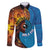 Fiji and Australia Together Family Matching Mermaid Dress and Hawaiian Shirt Tapa Tribal Tattoo mix Aboriginal Pattern
