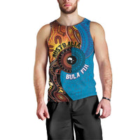 Fiji and Australia Together Men Tank Top Tapa Tribal Tattoo mix Aboriginal Pattern