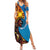 Fiji and Australia Together Summer Maxi Dress Tapa Tribal Tattoo mix Aboriginal Pattern