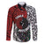 Tonga and New Zealand Together Family Matching Long Sleeve Bodycon Dress and Hawaiian Shirt Tongan Kupesi Ngatu Tattoo and Maori Paua Shell Pattern