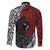 Tonga and New Zealand Together Family Matching Long Sleeve Bodycon Dress and Hawaiian Shirt Tongan Kupesi Ngatu Tattoo and Maori Paua Shell Pattern