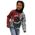 Tonga and New Zealand Together Kid Hoodie Tongan Kupesi Ngatu Tattoo and Maori Paua Shell Pattern