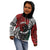 Tonga and New Zealand Together Kid Hoodie Tongan Kupesi Ngatu Tattoo and Maori Paua Shell Pattern