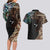 Samoa and New Zealand Together Couples Matching Long Sleeve Bodycon Dress and Hawaiian Shirt Siapo Motif and Maori Paua Shell Pattern