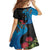 Fiji and New Zealand Together Family Matching Short Sleeve Bodycon Dress and Hawaiian Shirt Tapa Maori Tattoo mix Tagimoucia and Pohutukawa