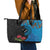 Fiji and New Zealand Together Leather Tote Bag Tapa Maori Tattoo mix Tagimoucia and Pohutukawa