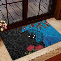 Fiji and New Zealand Together Rubber Doormat Tapa Maori Tattoo mix Tagimoucia and Pohutukawa LT03 - Polynesian Pride