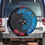 Fiji and New Zealand Together Spare Tire Cover Tapa Maori Tattoo mix Tagimoucia and Pohutukawa