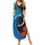 Fiji and New Zealand Together Summer Maxi Dress Tapa Maori Tattoo mix Tagimoucia and Pohutukawa