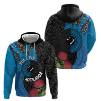 Fiji and New Zealand Together Zip Hoodie Tapa Maori Tattoo mix Tagimoucia and Pohutukawa LT03 - Polynesian Pride