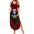 Vitis Central Dabaris Rugby Summer Maxi Dress Papua New Guinea Polynesian Tattoo LT03 Women Red - Polynesian Pride