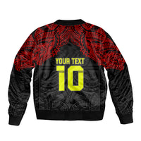 Custom Vitis Central Dabaris Rugby Bomber Jacket Papua New Guinea Polynesian Tattoo LT03 - Polynesian Pride