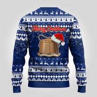 Tokelau Christmas Ugly Christmas Sweater Santa Claus Tokelau Flag and Coat of Arms with Polynesian Pattern LT03 - Polynesian Pride