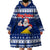 Tokelau Christmas Wearable Blanket Hoodie Santa Claus Tokelau Flag and Coat of Arms with Polynesian Pattern LT03 - Polynesian Pride