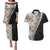 Tukenny Pattern Fijian War Clubs Mix Tapa Tribal Couples Matching Puletasi and Hawaiian Shirt LT03 Beige - Polynesian Pride