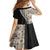 Tukenny Pattern Fijian War Clubs Mix Tapa Tribal Family Matching Short Sleeve Bodycon Dress and Hawaiian Shirt LT03 - Polynesian Pride