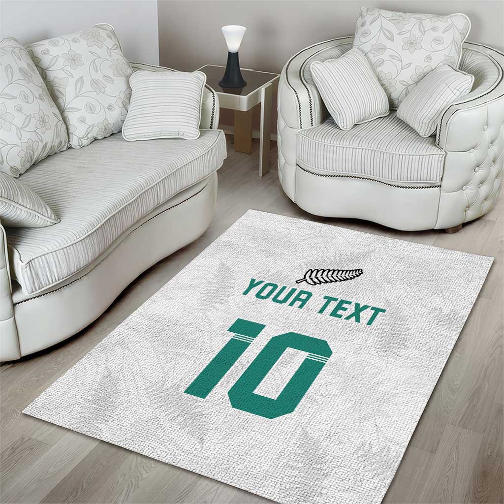 Custom New Zealand Football Area Rug Go All Silver Ferns - Towards World Cup 2026