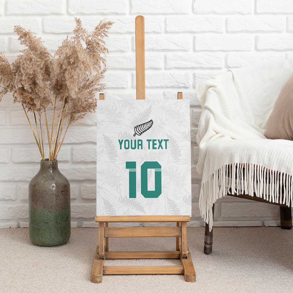 Custom New Zealand Football Canvas Wall Art Go All Silver Ferns - Towards World Cup 2026