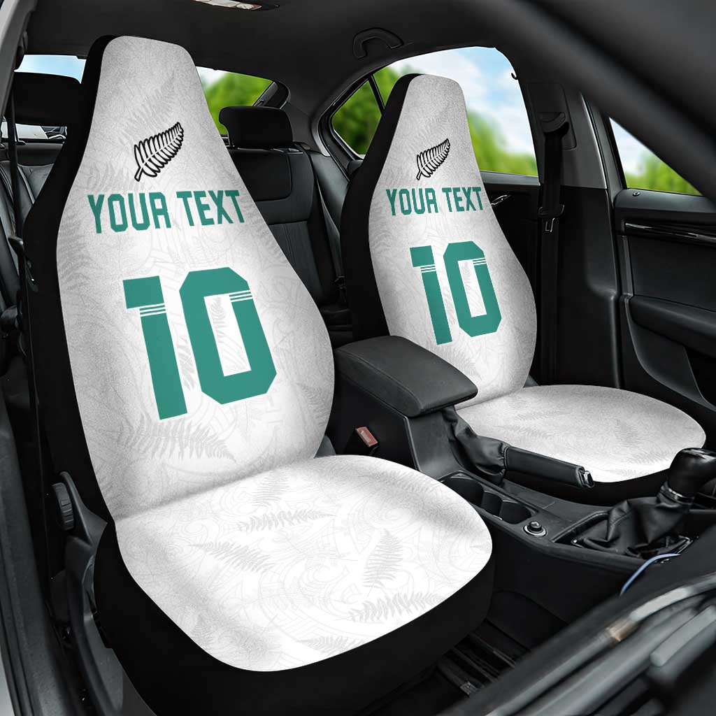 Custom New Zealand Football Car Seat Cover Go All Silver Ferns - Towards World Cup 2026