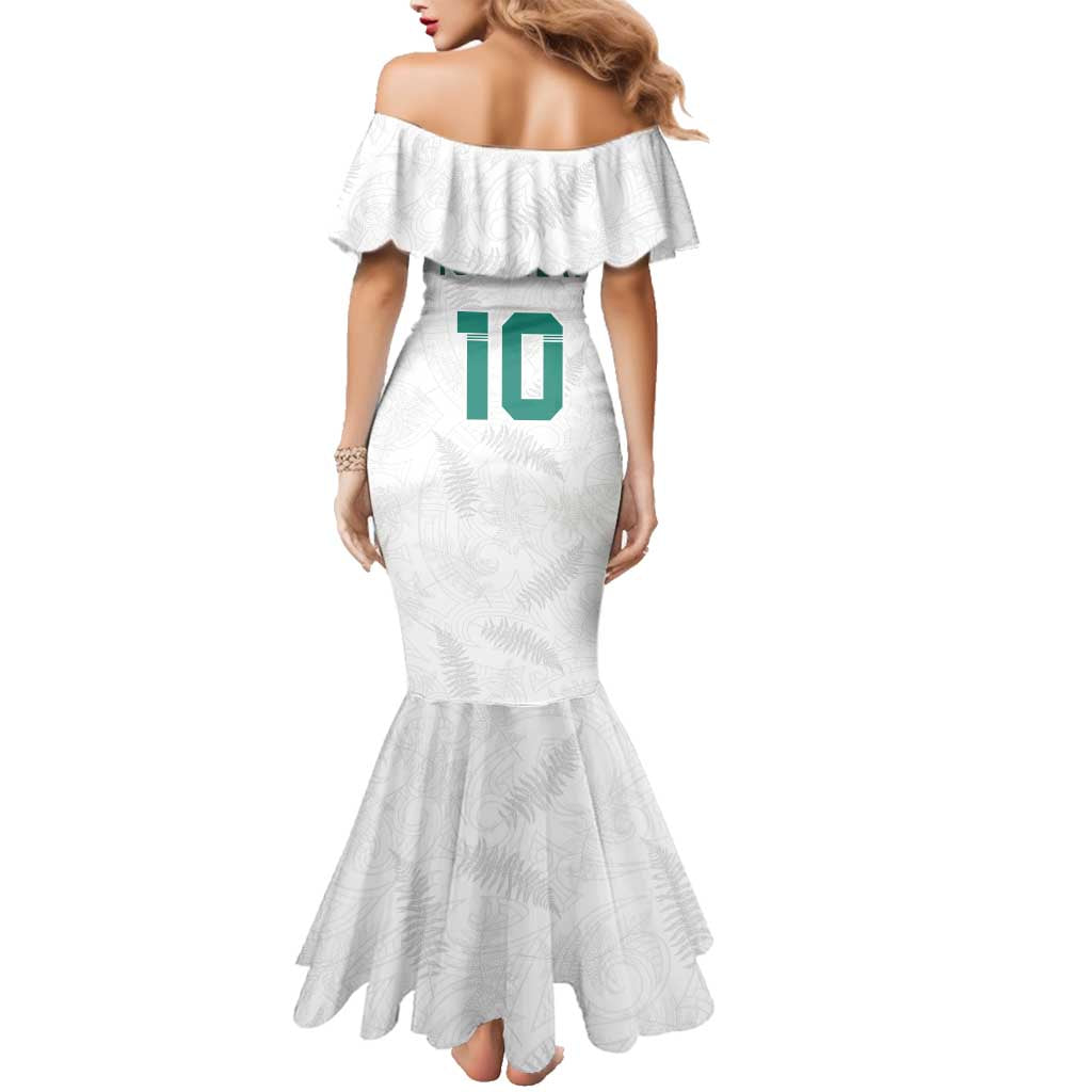 Custom New Zealand Football Family Matching Mermaid Dress and Hawaiian Shirt Go All Silver Ferns - Towards World Cup 2026 LT03 - Polynesian Pride