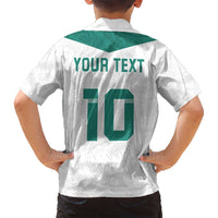 Custom New Zealand Football Family Matching Off Shoulder Short Dress and Hawaiian Shirt Go All Silver Ferns - Towards World Cup 2026