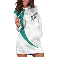 Custom New Zealand Football Hoodie Dress Go All Silver Ferns - Towards World Cup 2026