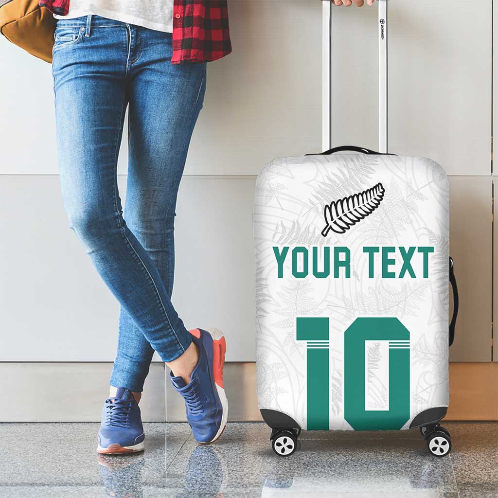 Custom New Zealand Football Luggage Cover Go All Silver Ferns - Towards World Cup 2026