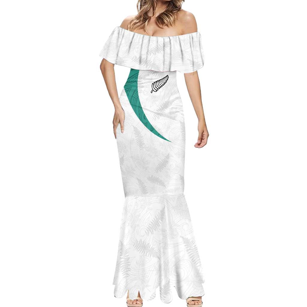 Custom New Zealand Football Mermaid Dress Go All Silver Ferns - Towards World Cup 2026 LT03 - Polynesian Pride