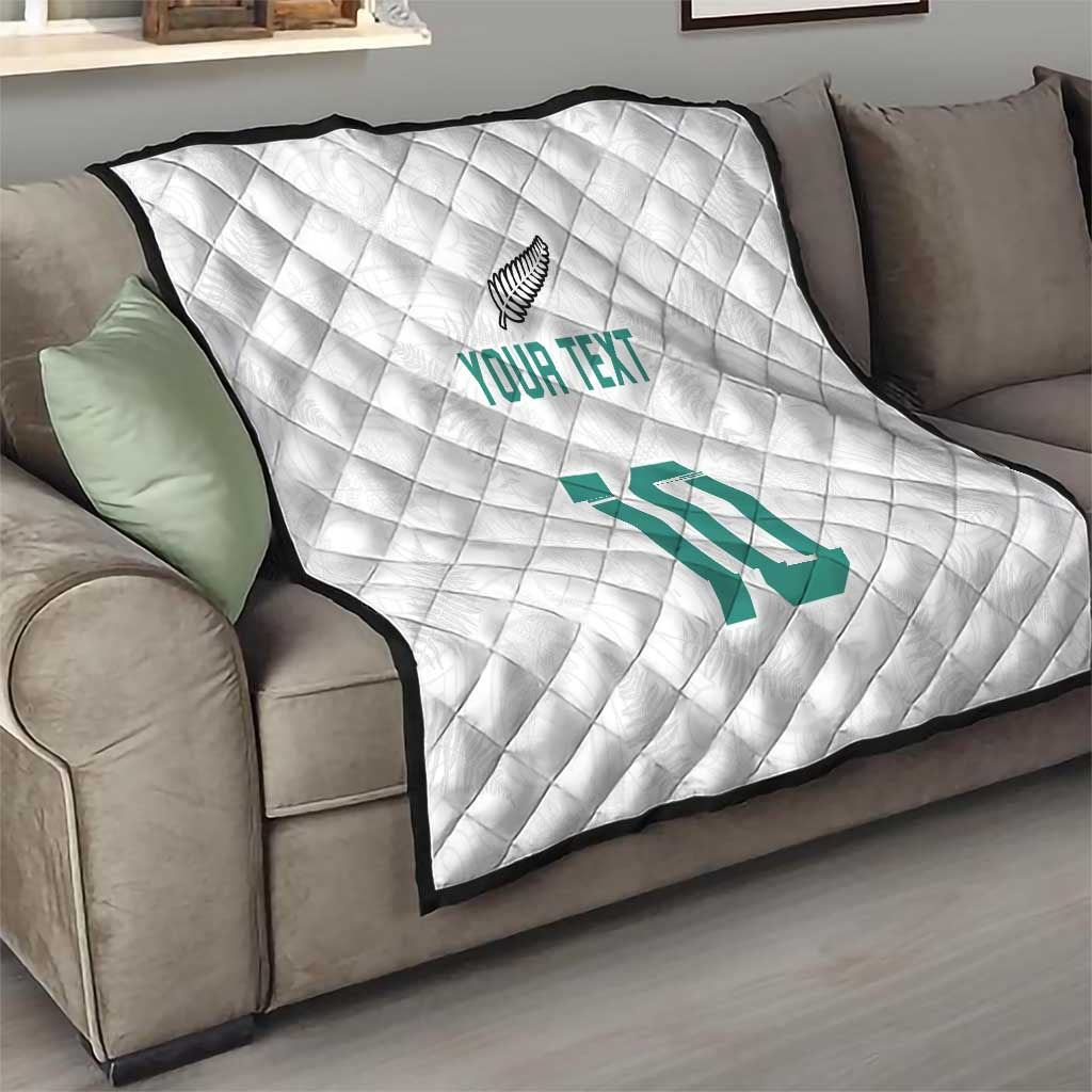 Custom New Zealand Football Quilt Go All Silver Ferns - Towards World Cup 2026