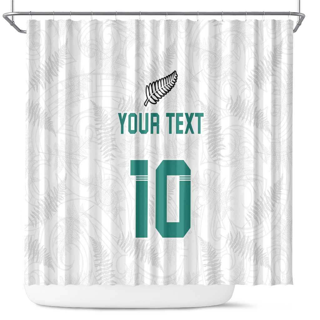 Custom New Zealand Football Shower Curtain Go All Silver Ferns - Towards World Cup 2026