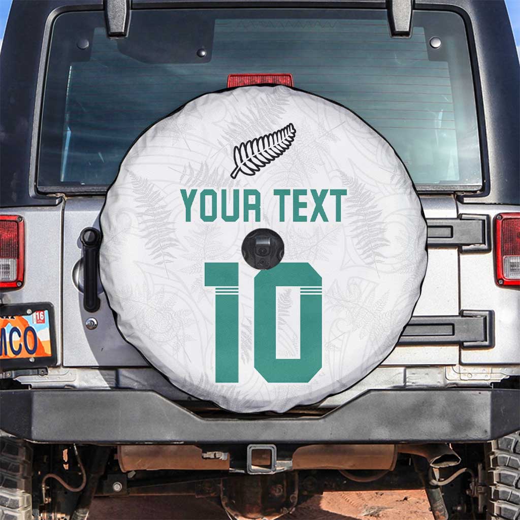 Custom New Zealand Football Spare Tire Cover Go All Silver Ferns - Towards World Cup 2026