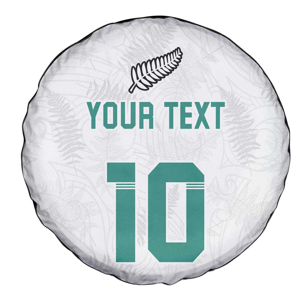 Custom New Zealand Football Spare Tire Cover Go All Silver Ferns - Towards World Cup 2026