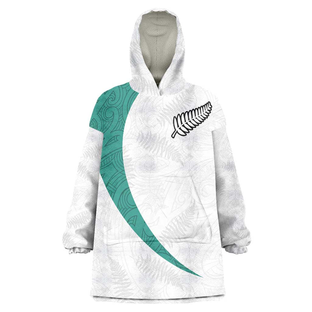 Custom New Zealand Football Wearable Blanket Hoodie Go All Silver Ferns - Towards World Cup 2026