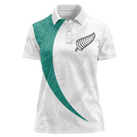 Custom New Zealand Football Women Polo Shirt Go All Silver Ferns - Towards World Cup 2026