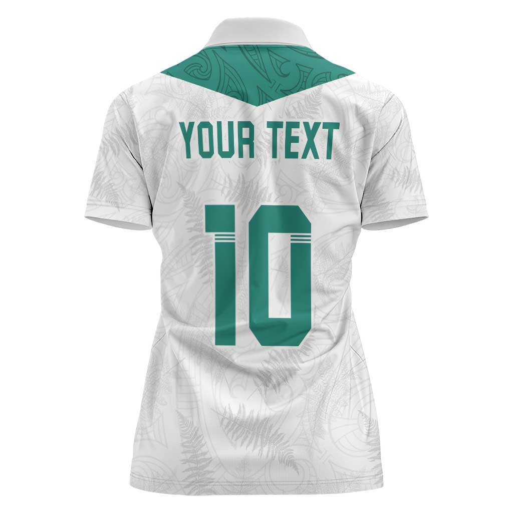 Custom New Zealand Football Women Polo Shirt Go All Silver Ferns - Towards World Cup 2026