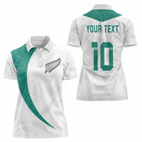Custom New Zealand Football Women Polo Shirt Go All Silver Ferns - Towards World Cup 2026